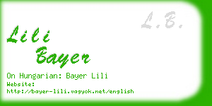 lili bayer business card